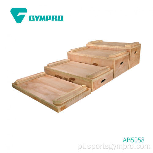 Plataforma de caixa de madeira de madeira e levantamento de peso